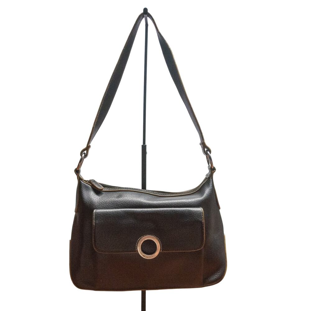 Vintage MINICCI Faux Leather Shoulder Bag Y2K Hobo Souchy Purse 90s Grunge